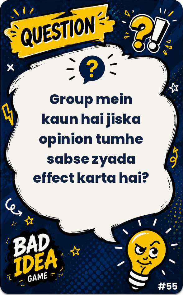 Bad Idea question card